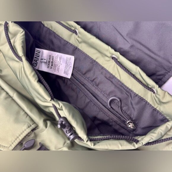 🆕 GANNI 🧿 NWT Tech Recycled Backpack, Kalamata - Picture 12 of 14